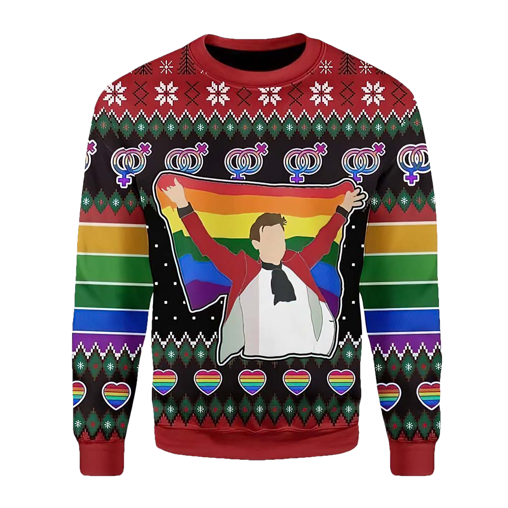 A Man Proud About Lgbt Christmas Sweater - Moonbestprint