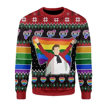 A Man Proud About Lgbt Christmas Sweater - Moonbestprint