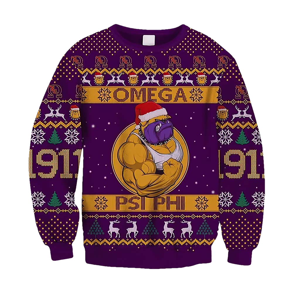 Strong Pitbull Omega Christmas Sweater - Moonbestprint