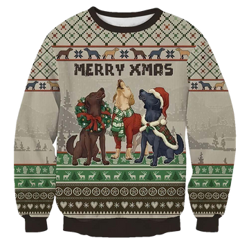 Labrador Merry Xmas Christmas Sweater - Moonbestprint