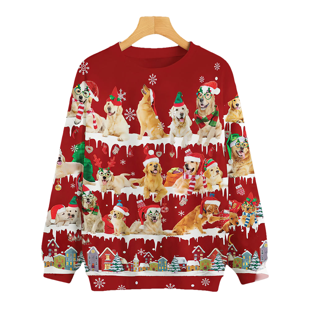 Golden Retriever Ugly Christmas Sweater - Moonbestprint