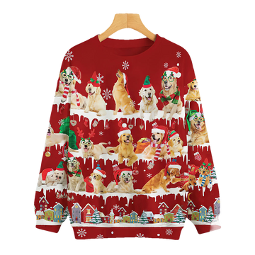 Golden Retriever Ugly Christmas Sweater - Moonbestprint