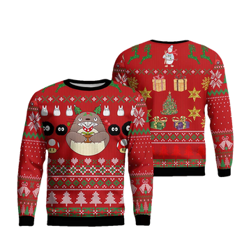 Totoro Ugly Merry Christmas Sweater - Moonbestprint