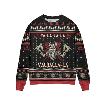 Viking Fa La La La Valhalla La Christmas Sweater - Moonbestprint