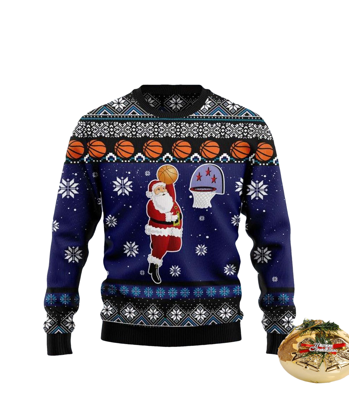Santa Play Basketball Christmas Sweater - Moonbestprint