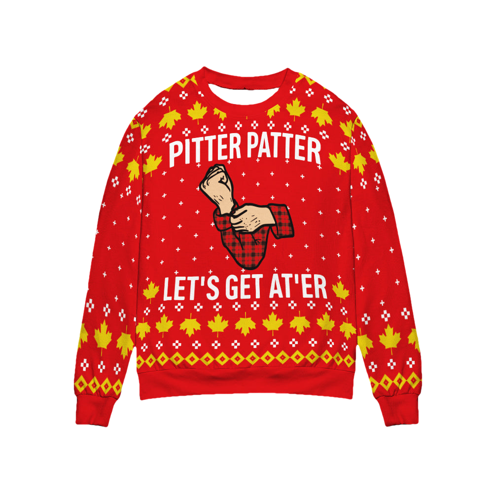 Letterkenny Pitter Patter Let'S Get At'Er Christmas Sweater - Moonbestprint