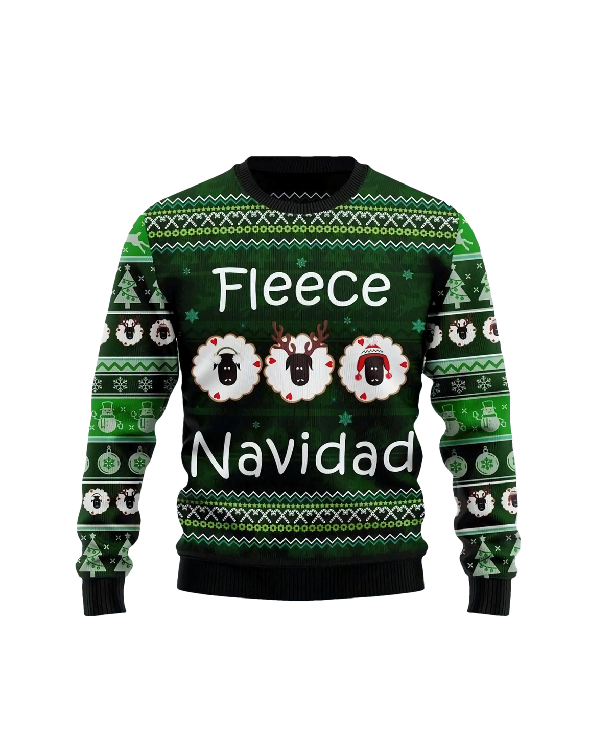 Sheep Fleece Navidad Christmas Sweater - Moonbestprint