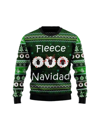 Sheep Fleece Navidad Christmas Sweater - Moonbestprint