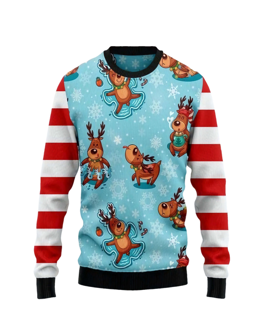 Reindeer Dancing Christmas Sweater - Moonbestprint