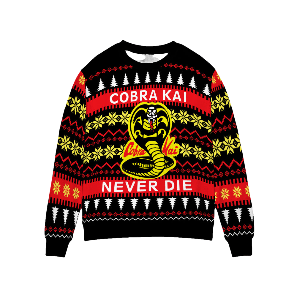 Cobra Kai Never Die Christmas Sweater - Moonbestprint