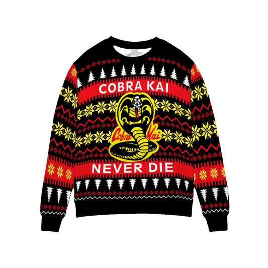 Cobra Kai Never Die Christmas Sweater - Moonbestprint