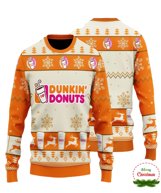 Dunkin Donut Ugly Christmas Sweater - Moonbestprint