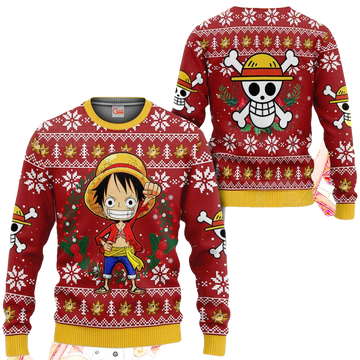 One Piece Luffy Ugly Christmas Sweater - Moonbestprint