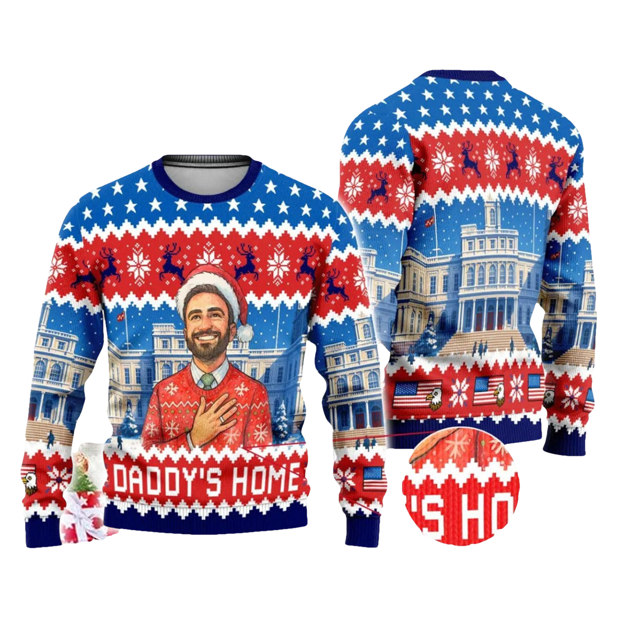Zohran Mamdani Daddy's Home Ugly Sweater - Moonbestprint