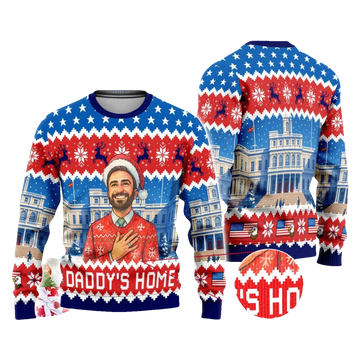 Zohran Mamdani Daddy's Home Ugly Sweater - Moonbestprint