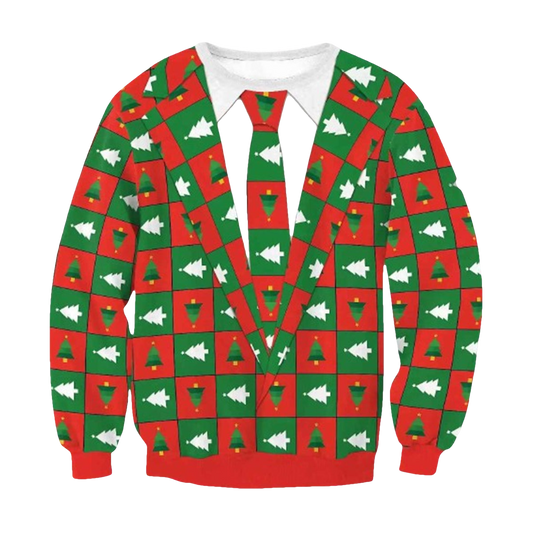 Tree Suit Ugly Christmas Sweater - Moonbestprint