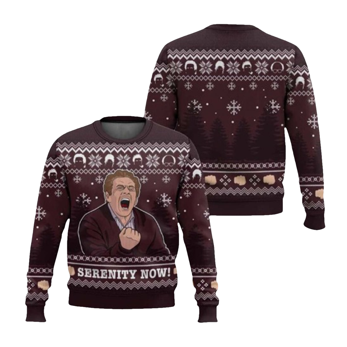Serenity Now Seinfeld Ugly Christmas Sweater - Moonbestprint