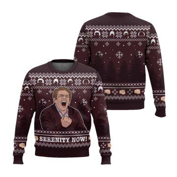 Serenity Now Seinfeld Ugly Christmas Sweater - Moonbestprint