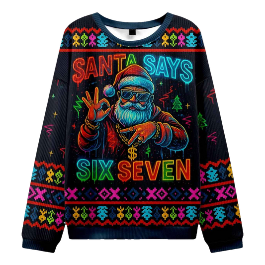 Santa Says Six Seven Christmas Ugly Sweater - Moonbestprint
