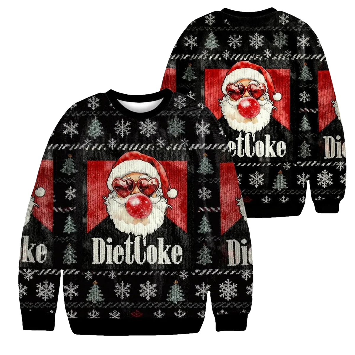 Santa Diet Coke Christmas Ugly Sweater - Moonbestprint