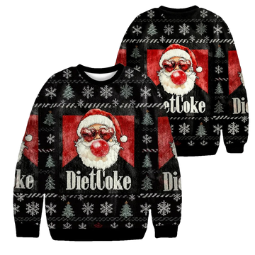Santa Diet Coke Christmas Ugly Sweater - Moonbestprint