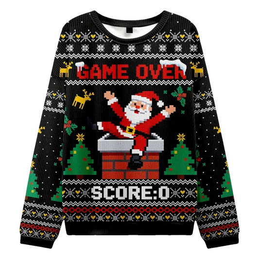 Santa Claus Fell Into The Chimney Christmas Ugly Sweater - Moonbestprint