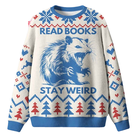 Read Books Stay Weird Ugly Christmas Sweater - Moonbestprint