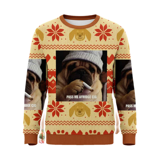 Pass Me A Fridge Cig Christmas Ugly Sweater - Moonbestprint
