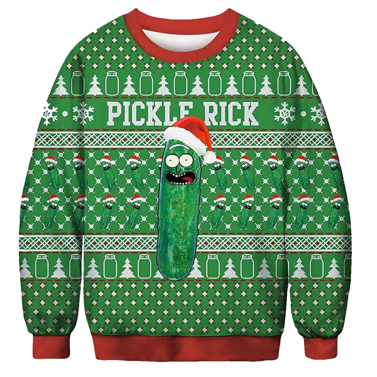 Pickle Rick Ugly Christmas Sweater - Moonbestprint