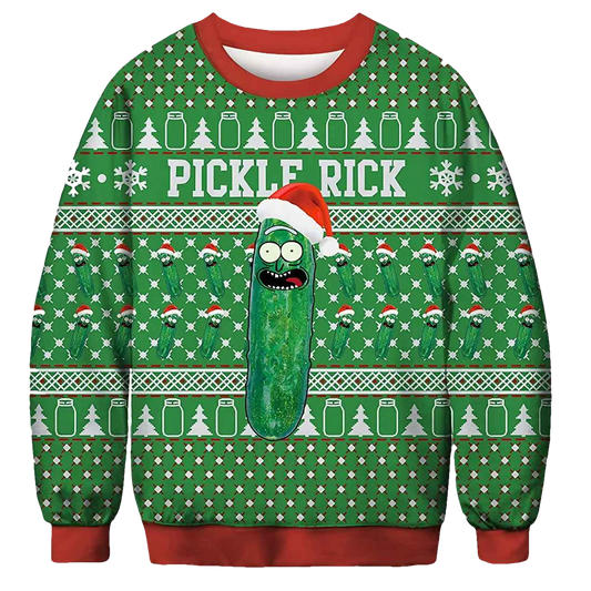 Pickle Rick Ugly Christmas Sweater - Moonbestprint