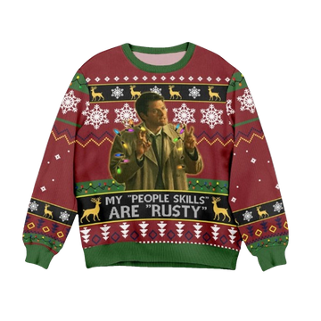 Misha Collins My People Skills Ugly Christmas Sweater - Moonbestprint