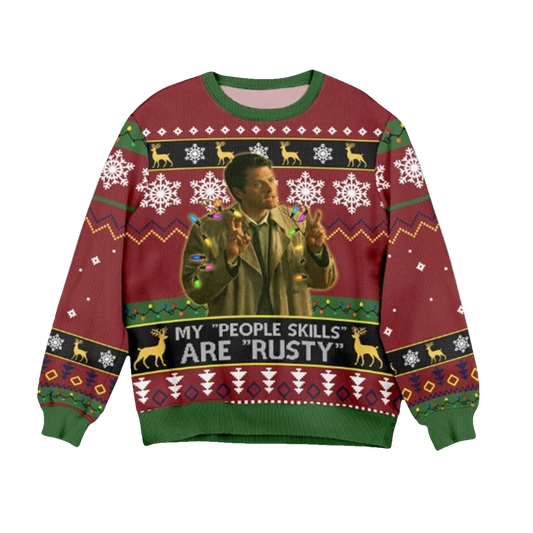 Misha Collins My People Skills Ugly Christmas Sweater - Moonbestprint