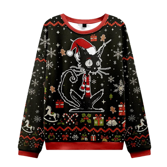 Messy Cat Christmas Ugly Sweater - Moonbestprint