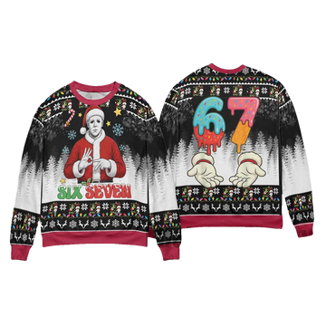 Michael Myers Six Seven Christmas Ugly Sweater - Moonbestprint