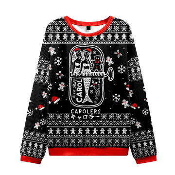 Mermaid And Gingerbread Man Christmas Ugly Sweater - Moonbestprint