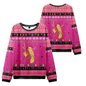Marcus The Worm I'm Mildly Irritated Christmas Ugly Sweater - Moonbestprint