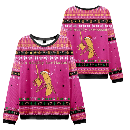 Marcus The Worm I'm Mildly Irritated Christmas Ugly Sweater - Moonbestprint