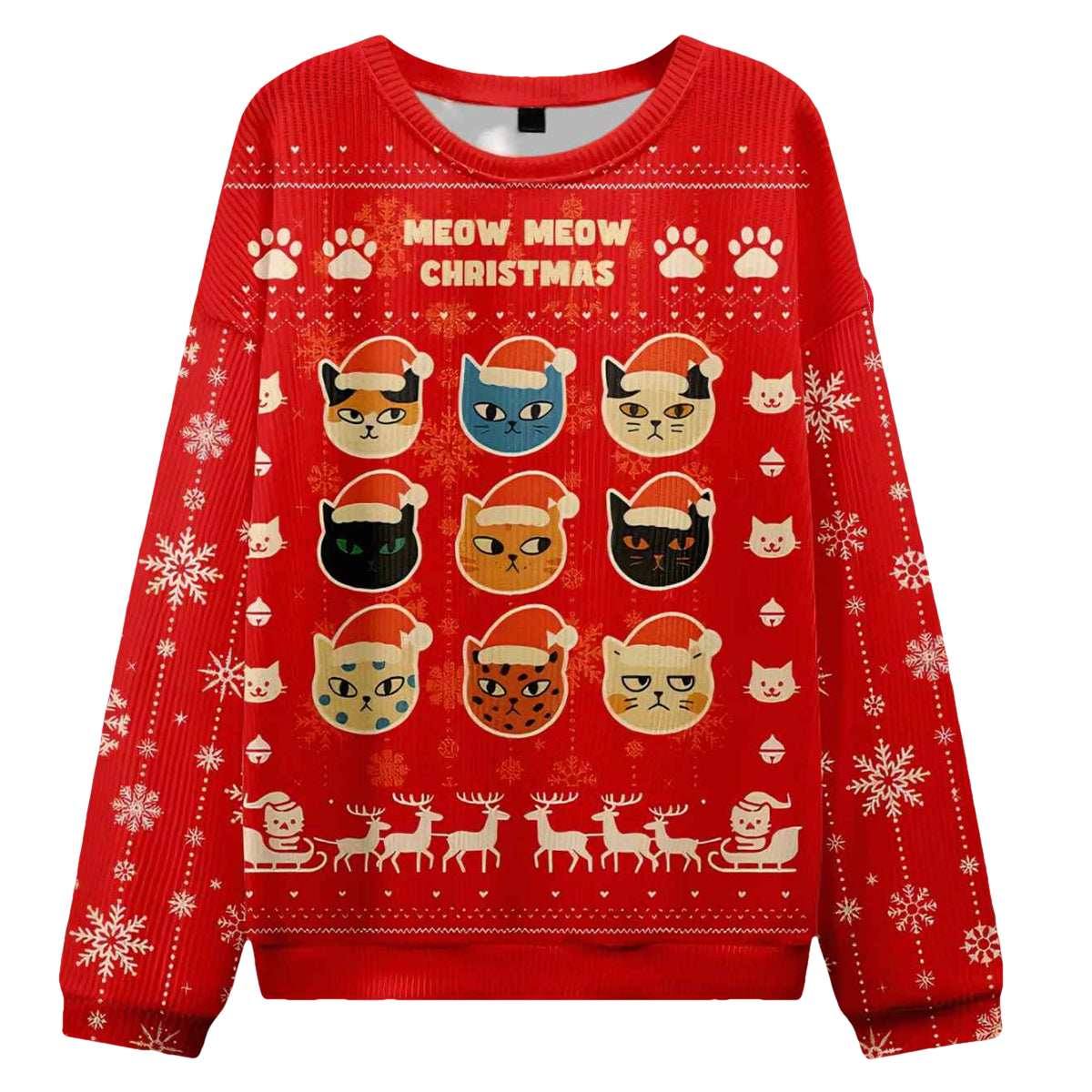 Meow Meow Ugly Christmas Sweater - Moonbestprint