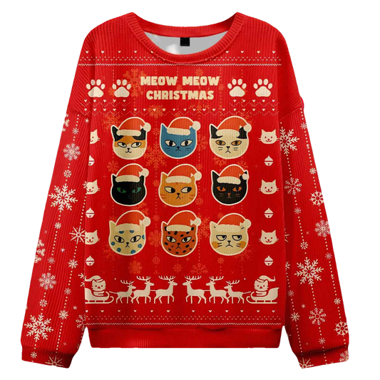 Meow Meow Ugly Christmas Sweater - Moonbestprint