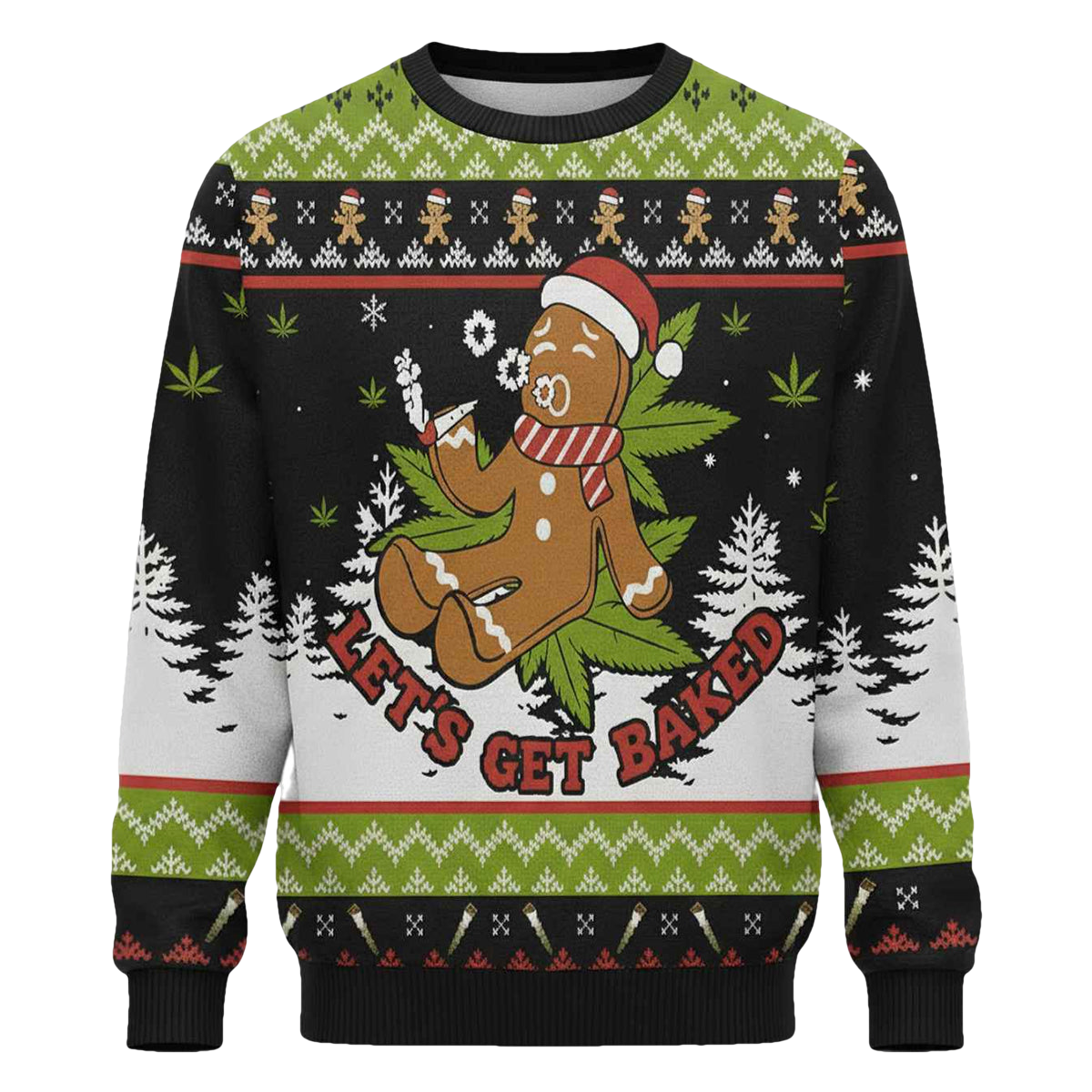 Let's Get Baked Christmas Ugly Sweater - Moonbestprint