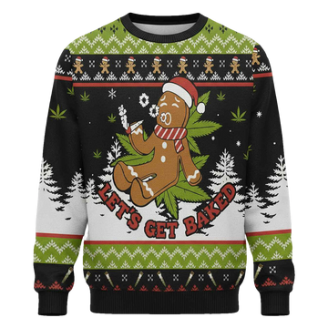 Let's Get Baked Christmas Ugly Sweater - Moonbestprint