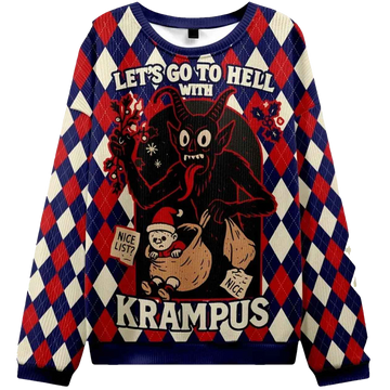 Krampus Grabs Children Christmas Ugly Sweater - Moonbestprint