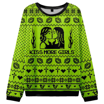Kiss More Girls Ugly Christmas Sweater - Moonbestprint