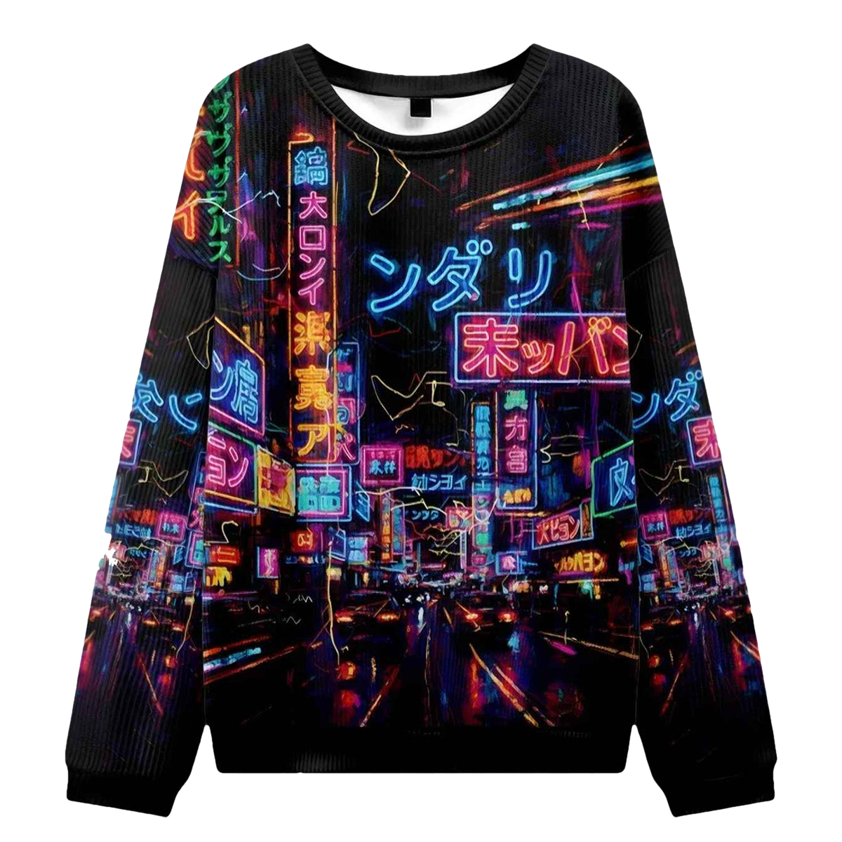 Japanese Street Scene Christmas Ugly Sweater - Moonbestprint