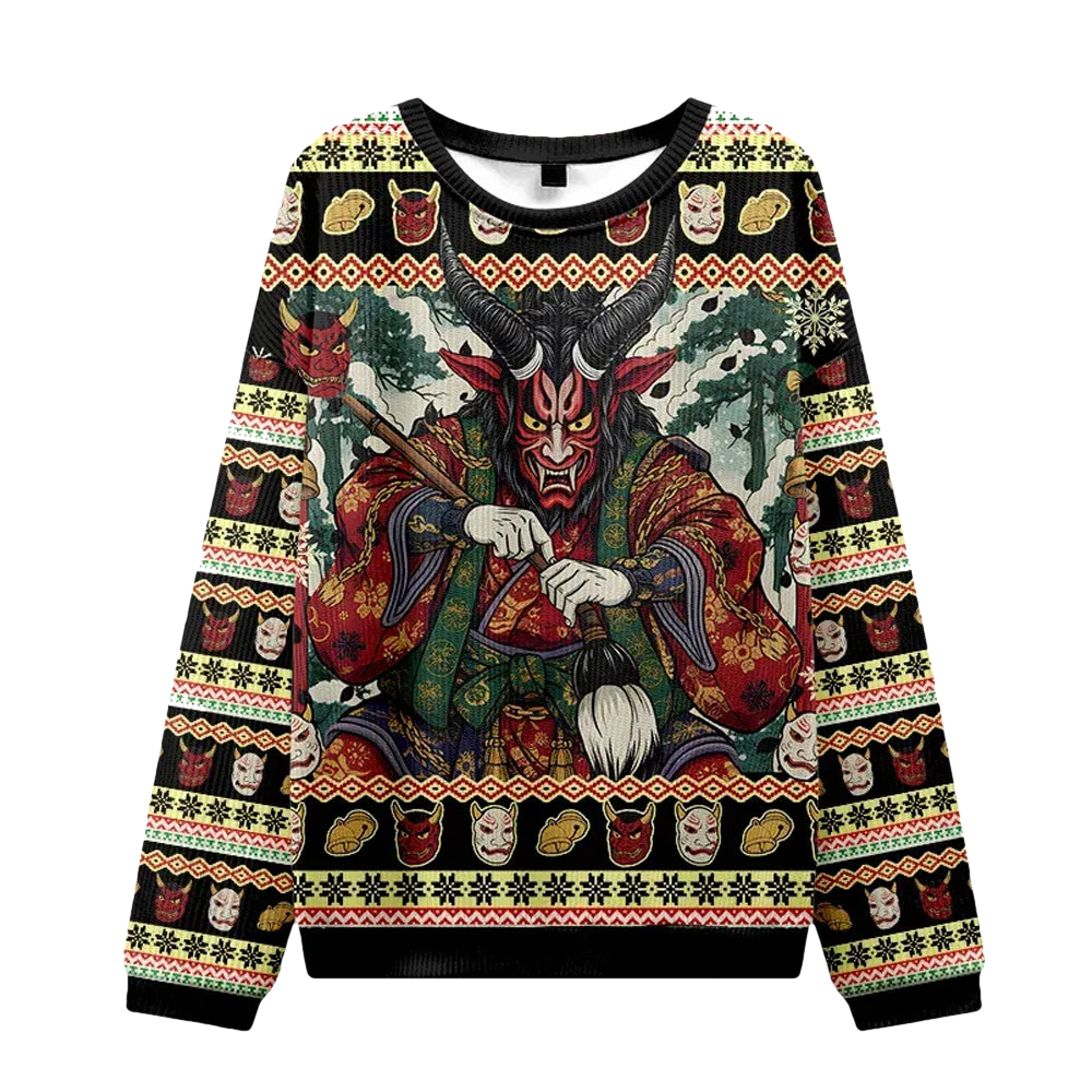 japanese Monster Christmas Ugly Sweater - Moonbestprint