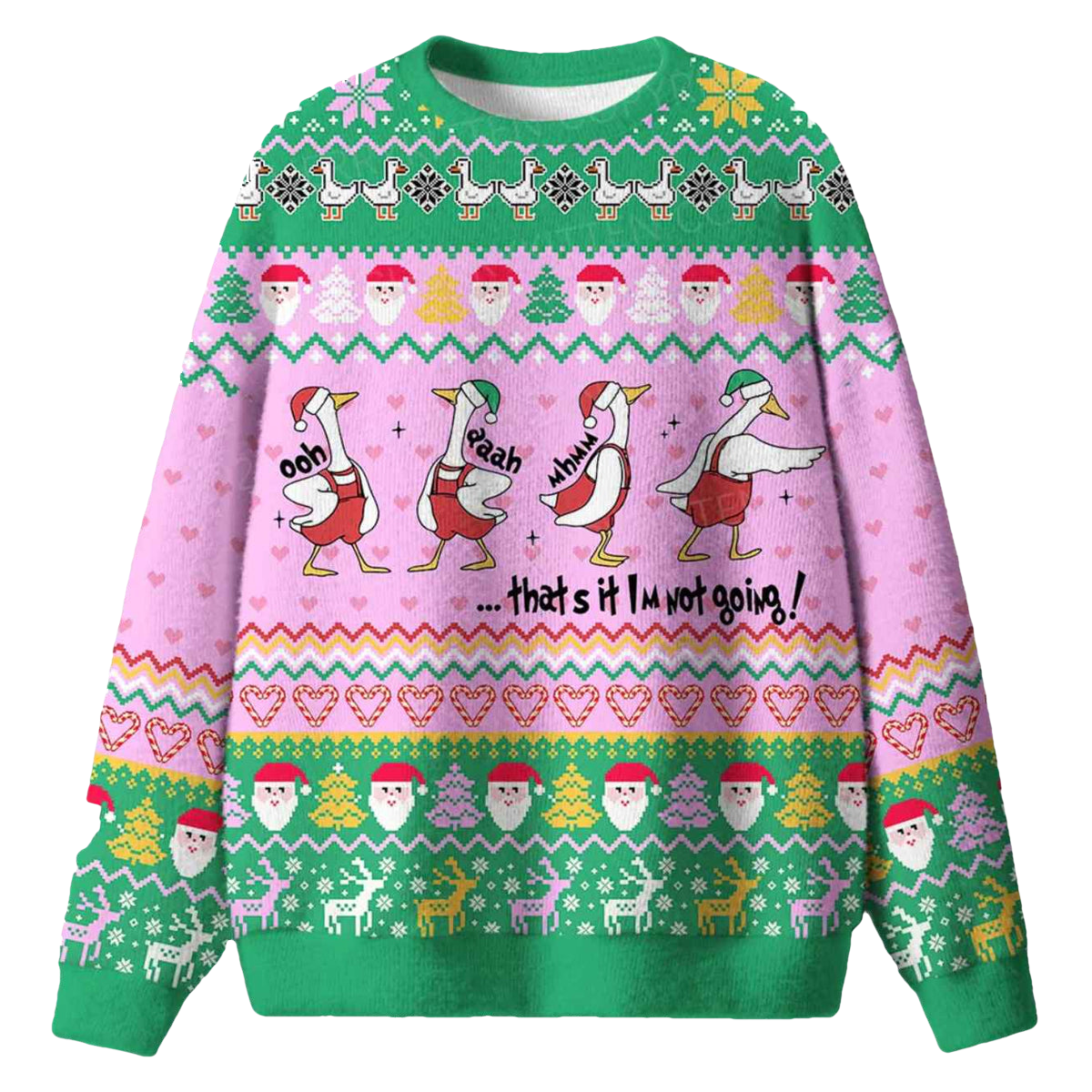 I'm Not Going Goose Ugly Christmas Sweater - Moonbestprint