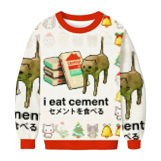 I Eat Cement Ugly Christmas Sweater - Moonbestprint
