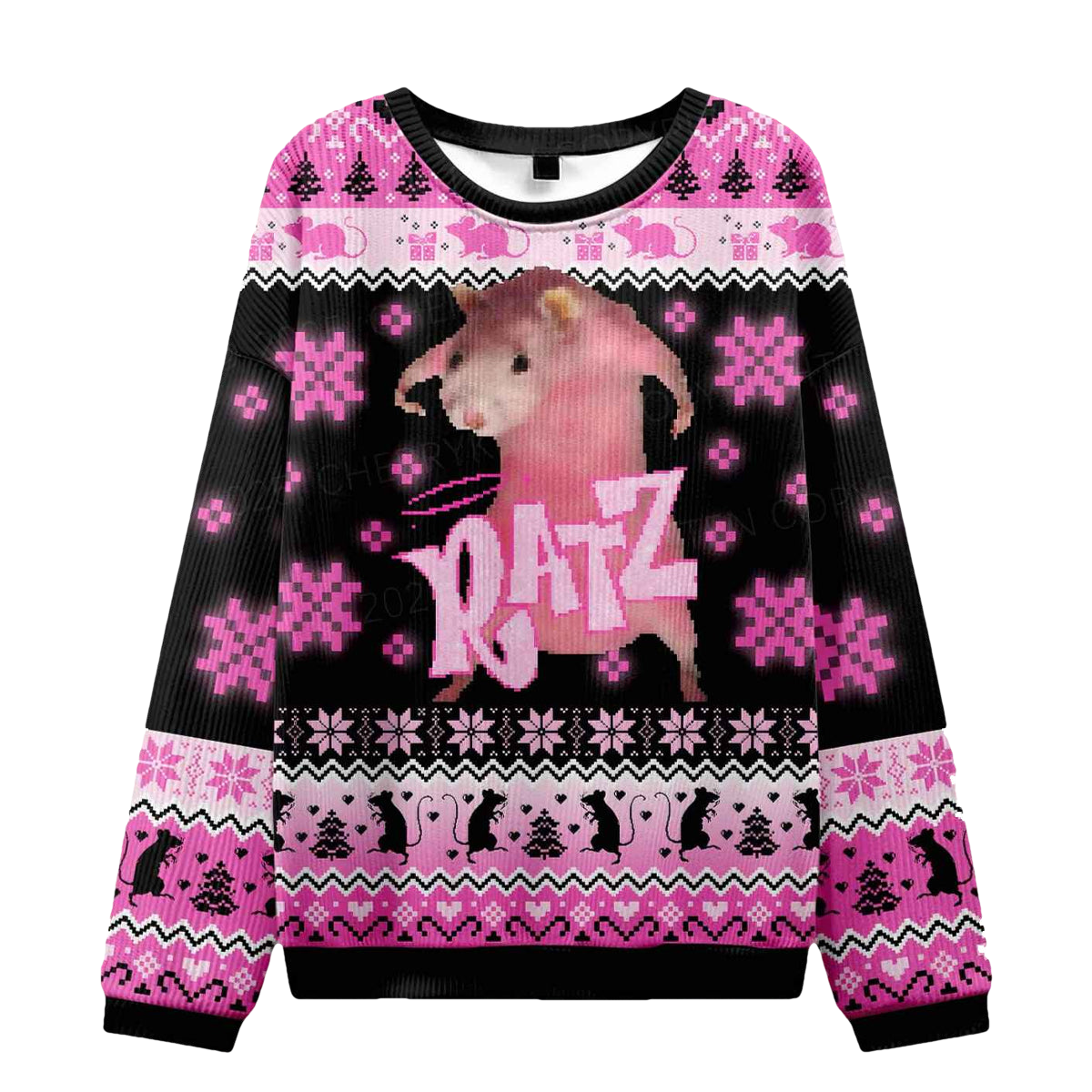 Hot Pink Ratz Ugly Christmas Sweater - Moonbestprint