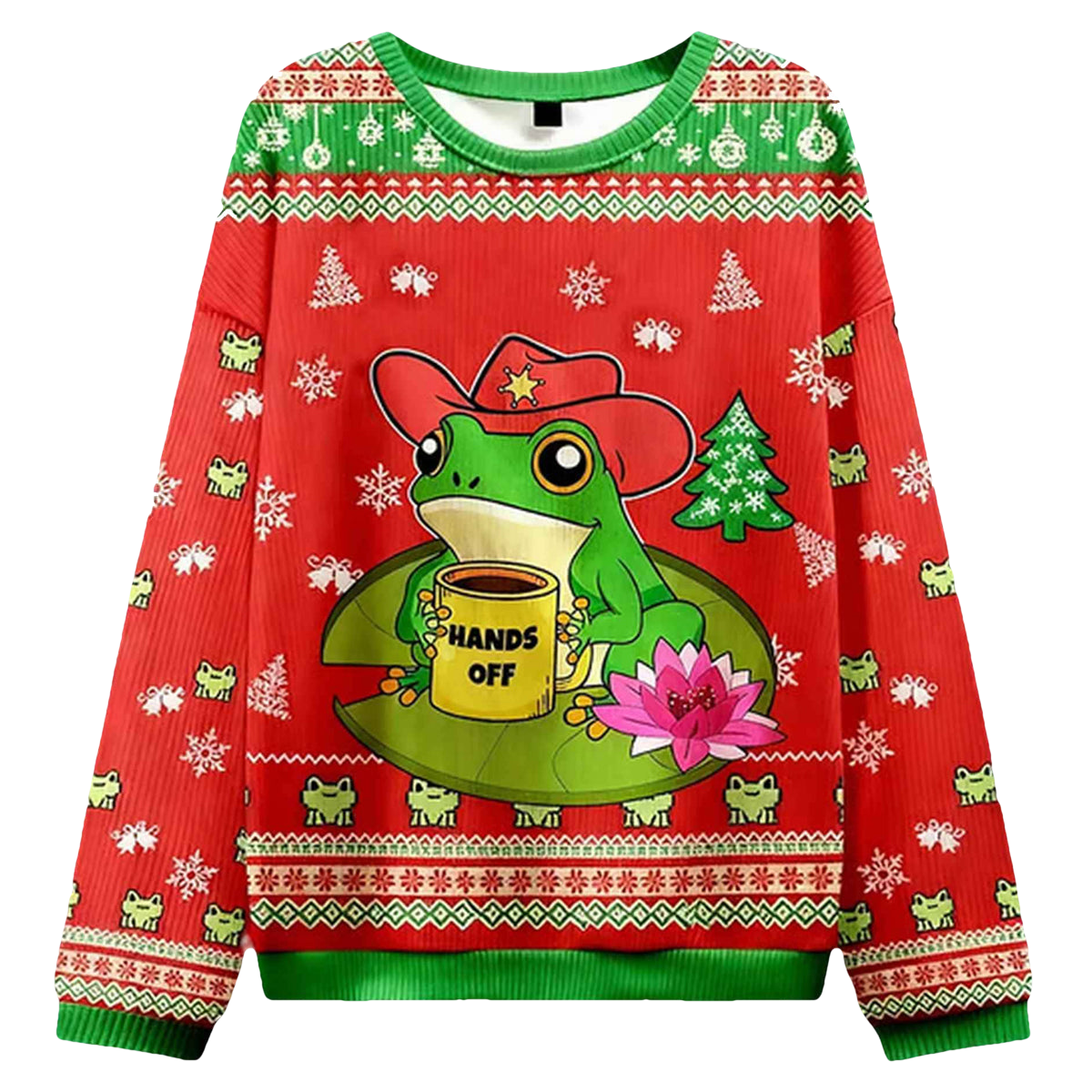 Hands Off Frog Christmas Ugly Sweater - Moonbestprint