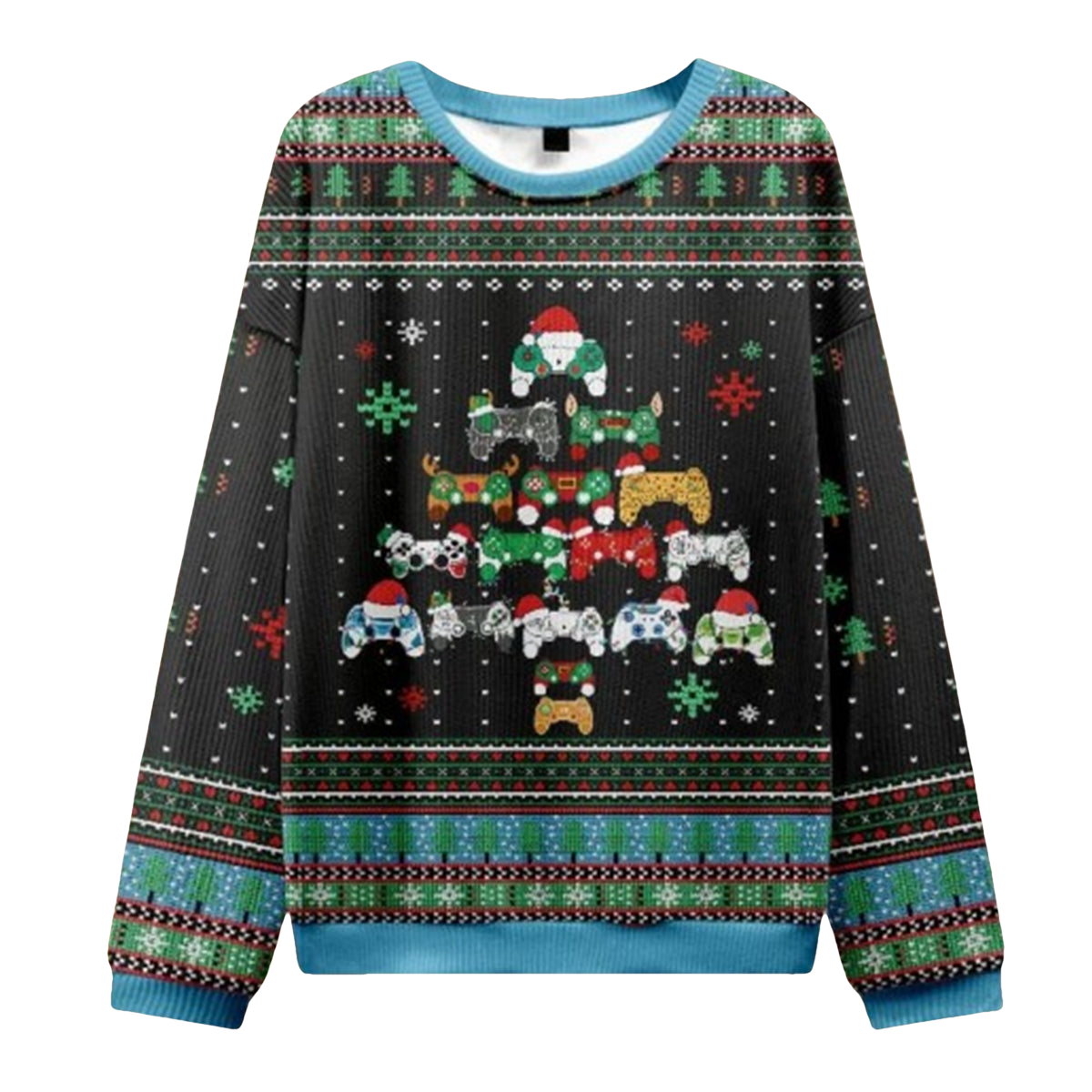 Gamepad Christmas Tree Ugly Christmas Sweater - Moonbestprint